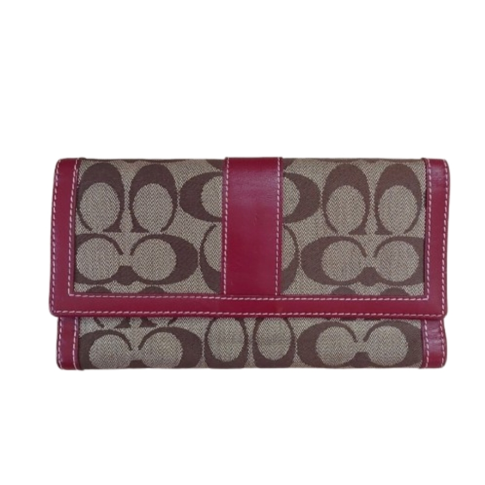Coach Brown and Red Wallet